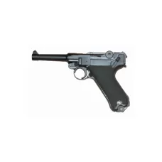 WE GBB Pistol Luger P08, 4 Inch - Black