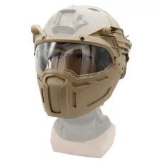 Helmet Half Face Mask Tan