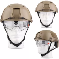 Ballistic Helmet with Goggles KHAKI
