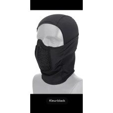 Zwart meshmasker met wangpadding Zwart meshmasker met wangpadding