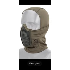 Metal mesh mask with cheek pads, Btan Green