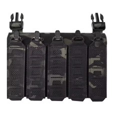 Magazine Pouch with Hook Support Tactical Plaque for MP5 MP7 BLACK